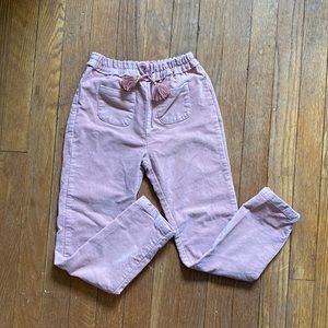 Bisby - Girls Peach Velvet pants - size 6